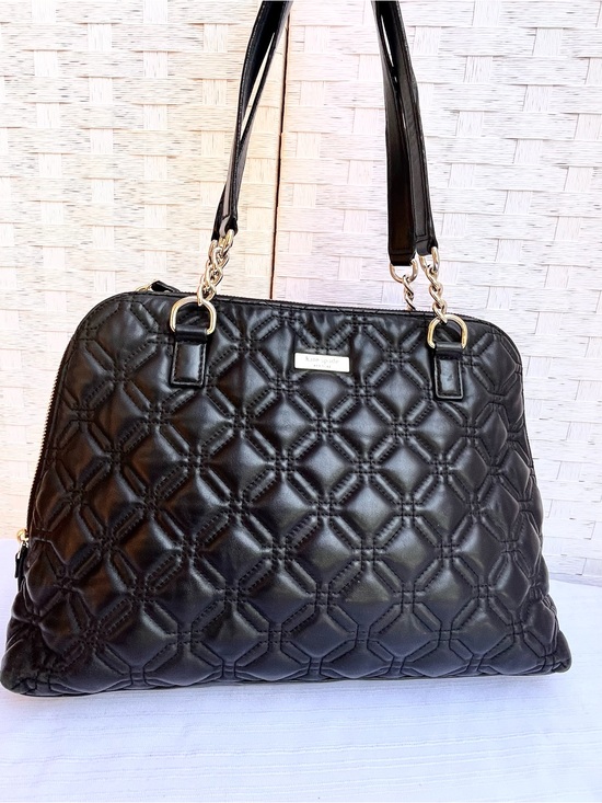 kate spade Handbags - Kate Spade Quilted Satchel Soft Black Leather